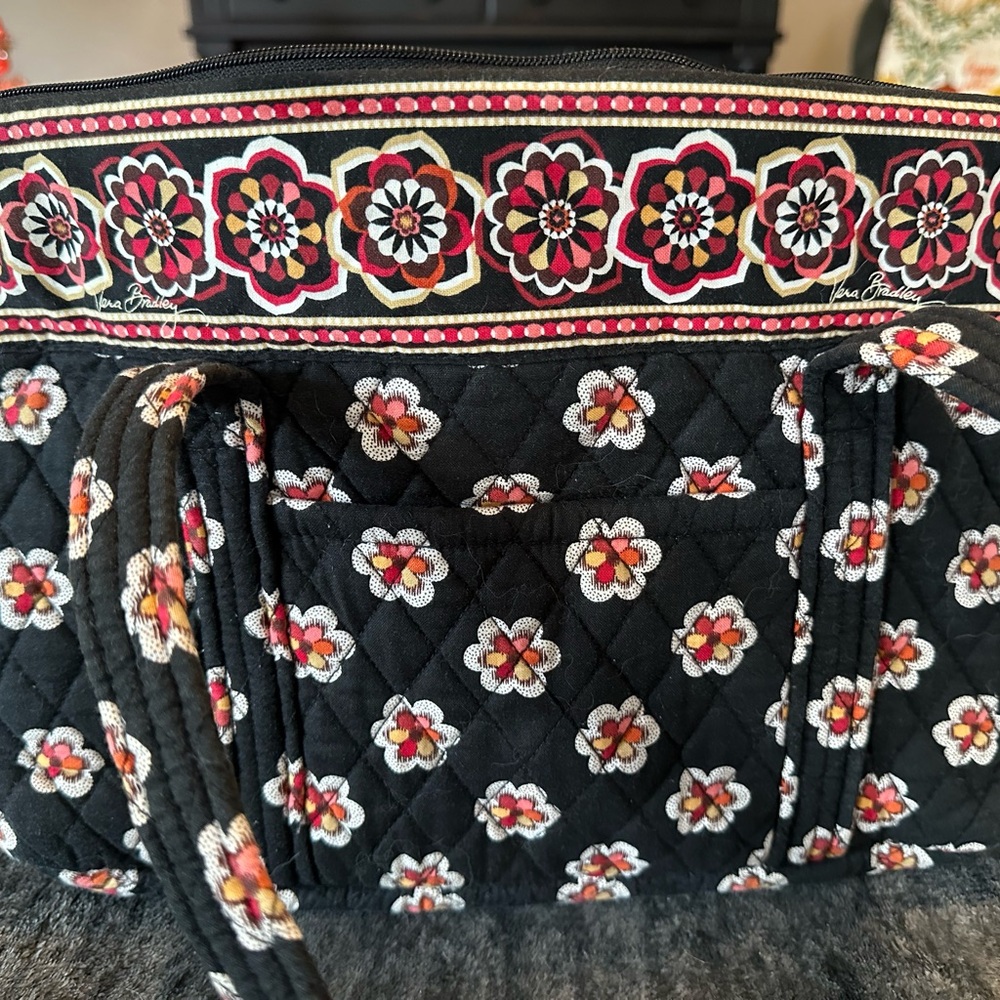 Vera Bradley Black Floral Tote